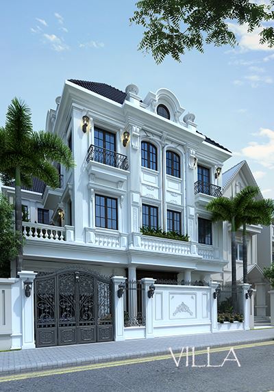Thiết kế kiến trúc biệt thự tân cổ điển 